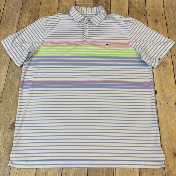 Vineyard Vines Polo Shirt Performance On The Go Sankaty Polo Shirt XL - Picture 2 of 14